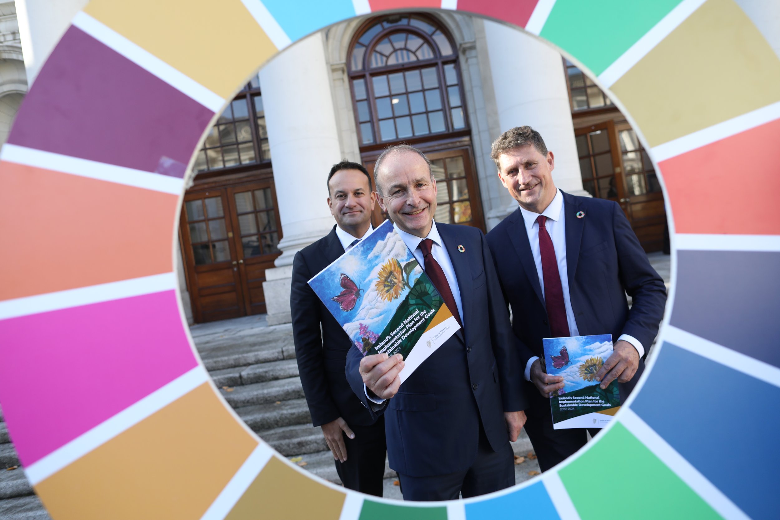 Taoiseach Mícheál Martin, Tánaiste Leo Varadkar and Minister Eamon Ryan launch 2nd National Implementation Plan for the SDGs